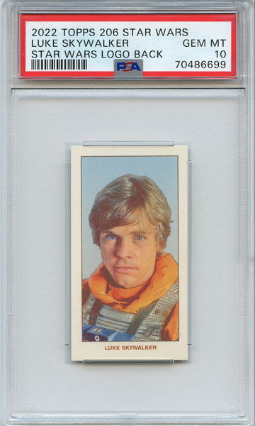Luke Skywalker 2022 Topps T206 Star Wars Logo Back PSA 10 SP