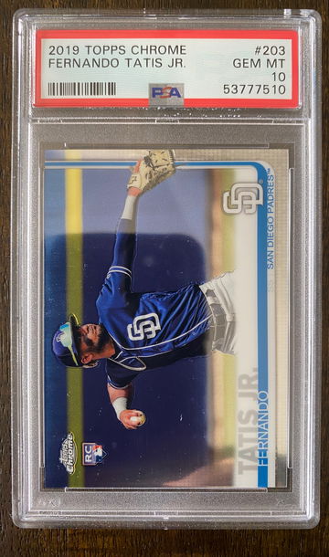 2019 Topps chrome Fernando tatis jr PSA 10