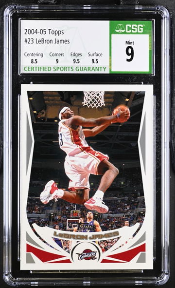 Lebron James Topps 2nd year Graded CSG 9
