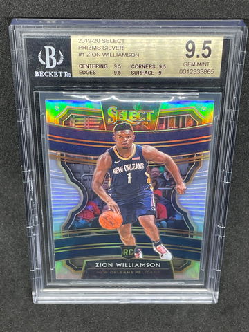 2019 Zion Williamson Select Silver Prizm BGS Rc