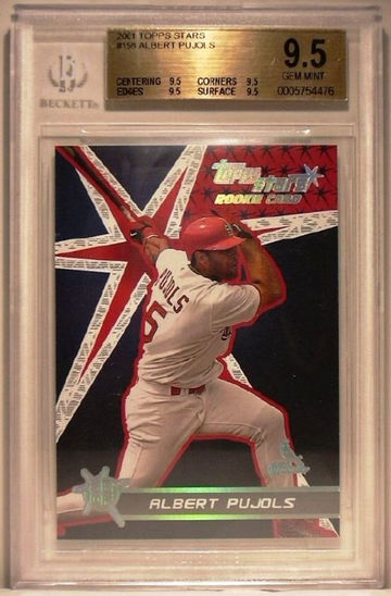 2001 Topps Stars #198 Albert Pujols (ROOKIE) BGS 9.5 GEM MINT