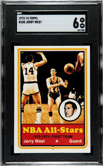 1973-74 #100 Topps Jerry West SGC 6