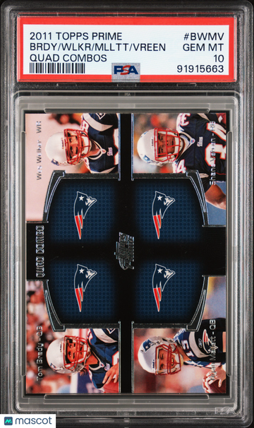 2011 Topps Prime Quad Combos Vreen Mlltt Wlkr Brdy #BWMV PSA 10