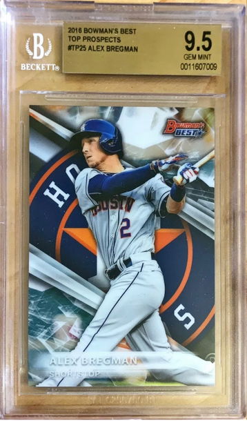 Alex Bregman 2016 Bowman Best Prospect RC BGS 9.5 Gem Mint Houston Astros