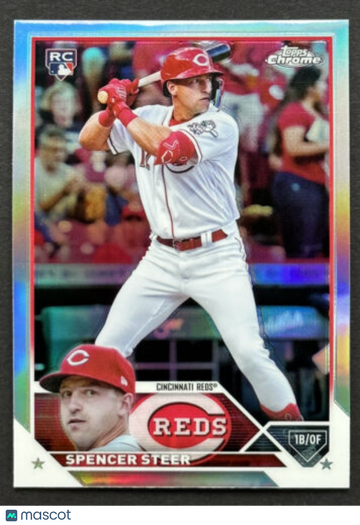 2023 Topps Chrome Refractor SPENCER STEER Rookie Cincinnati Reds #146 RC
