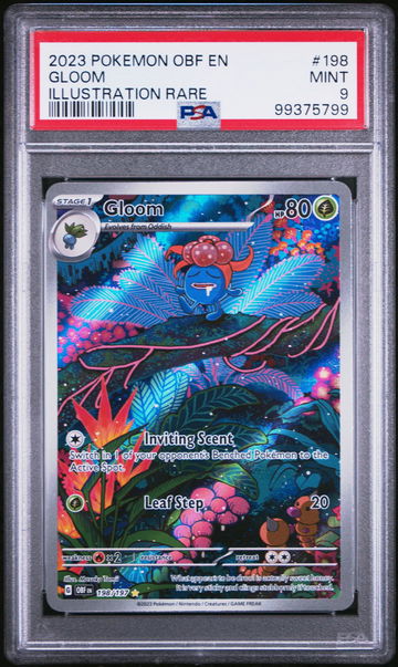 2023 Pokemon Obsidian Flames Illustration Rare Gloom #198 PSA 9