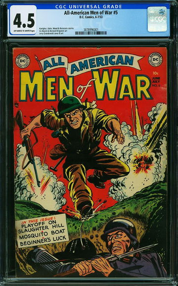 ALL-AMERICAN MEN OF WAR #5, CGC 4.5 VG+
