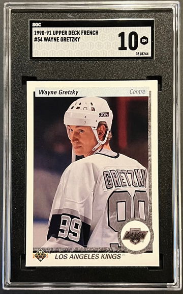 1990-91 Upper Deck Kings Wayne Gretzky #54 - SP French SGC 10 GEM MINT - Low Pop