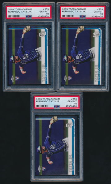 Fernando Tatis Jr Topps Chrome PSA 10 Lot
