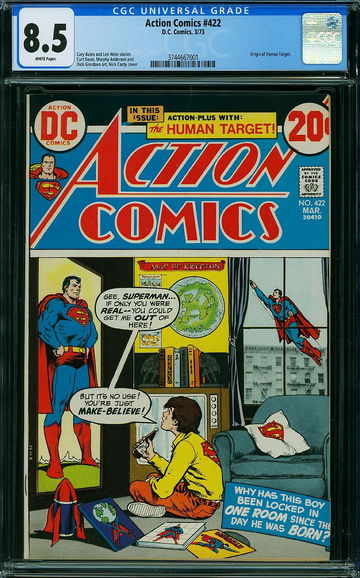 ACTION COMICS #422, CGC 8.5 VF+