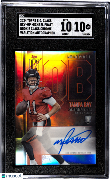 2024 Topps Signature Class Michael Pratt #RCV-MP Rookie Chrome Var. Autograph SGC 10 Auto 10