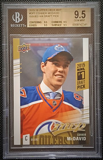 2015-16 Upper Deck MVP Connor McDavid #DP1 Rookie RC BGS 9.5 True Gem Mint