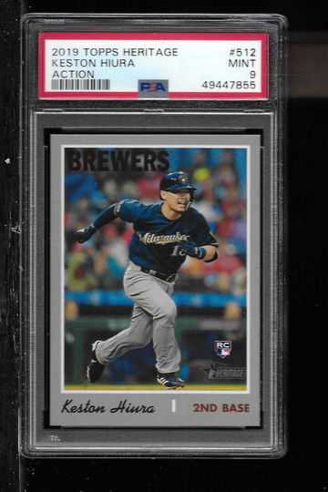 2019 TOPPS HERITAGE  KESTON HIURA ACTION PSA 9