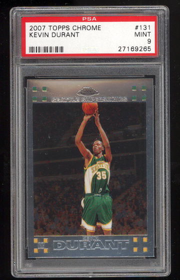 2007 Topps Chrome Kevin Durant PSA 9