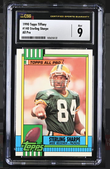 1990 Topps Tiffany STERLING SHARPE CSG 9 Mint POP 2