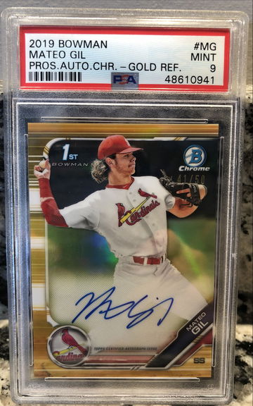 Mateo Gil 2019 Bowman Gold Auto /50