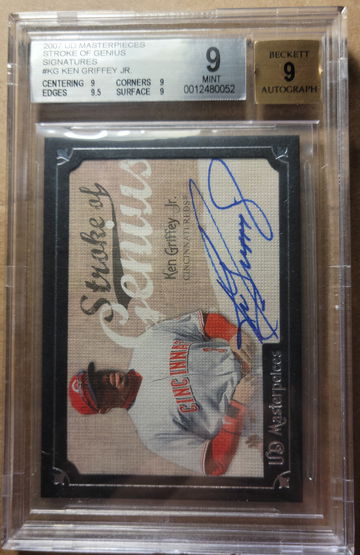 Ken Griffey Jr 2007 UD blue ink AUTO BGS 9