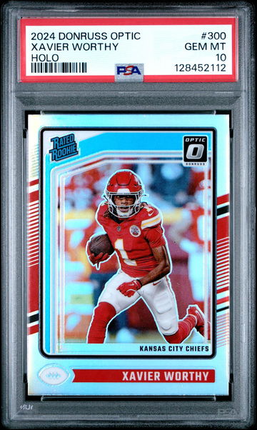 2024 Donruss Optic Holo Xavier Worthy #300 PSA 10