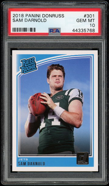 2018 Donruss #301 Sam Darnold RC PSA 10
