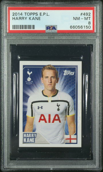 2014 TOPPS STICKERS EPL RC HARRY KANE PSA 8
