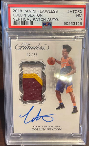 2018 Panini Flawless Collin Sexton 2/25 PSA 7 NM