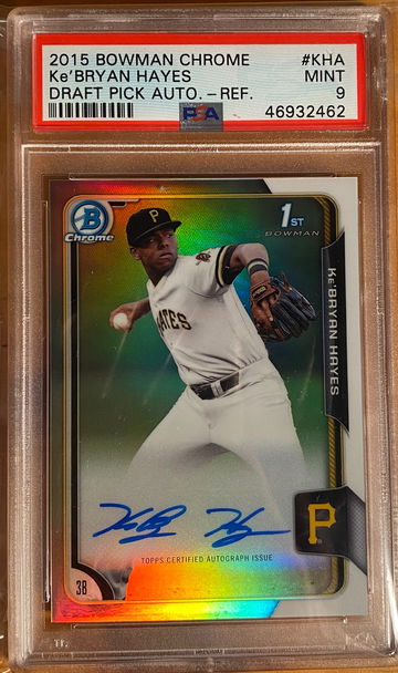 Ke'Bryan Hayes 2015 Bowman chrome refractor auto PSA 9