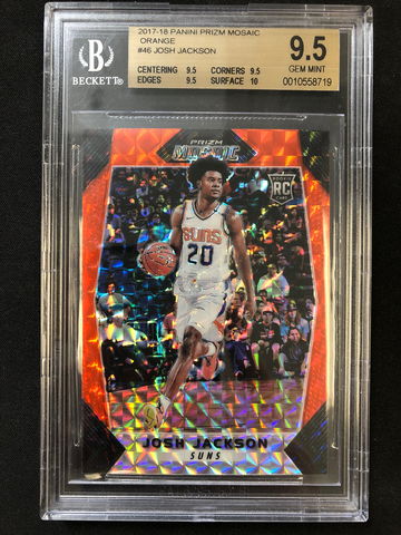 2017-18 Panini Prizm Mosaic - Josh Jackson - Rookie Orange BGS 9.5 Gem Mint