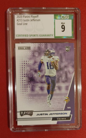 2020 Panini Playoff Goal line Minnesota Vikings Justin Jefferson Rookie 