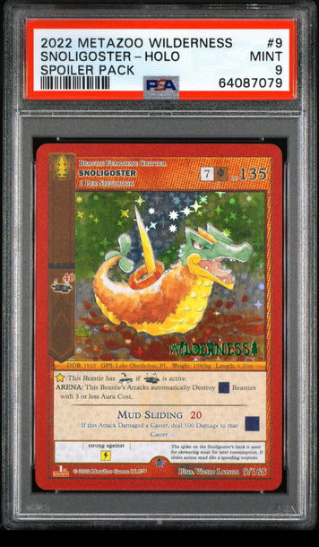 💎🧨 2022 Metazoo Wilderness SNOLIGOSTER Spoiler Pack-HOLO PSA 9🌲🦋🐲 PROMO 