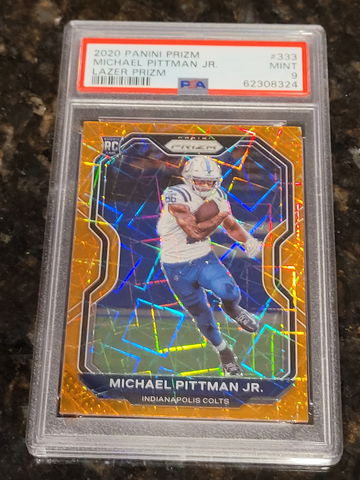 2020 Michael Pittman Jr. Prizm Lazer HOLOGRAM #333 PSA 9