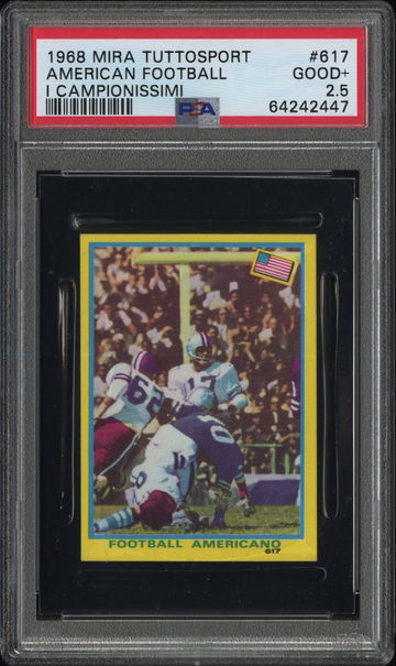 Don Meredith American Football 1968 Mira PSA 2.5 GOOD +