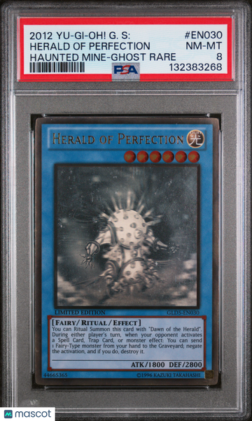 Gold Series: Haunted Mine Herald Of Perfection Ghost Rare PSA 8 #EN030