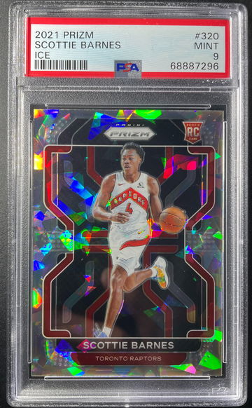 Scottie Barnes 2021-22 Panini Prizm Cracked Ice Rookie #320 PSA 9