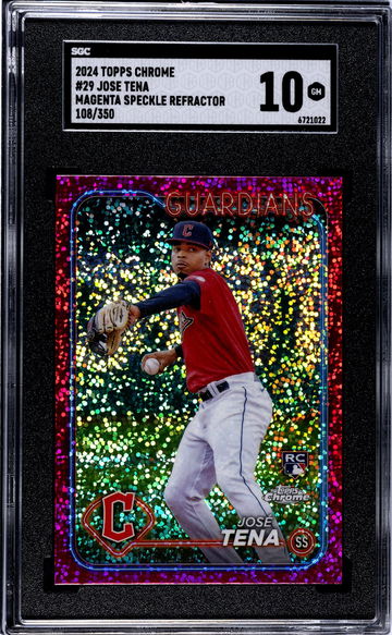 2024 Topps Chrome #29 Jose Tena Magenta Speckle Ref. /350 SGC 10