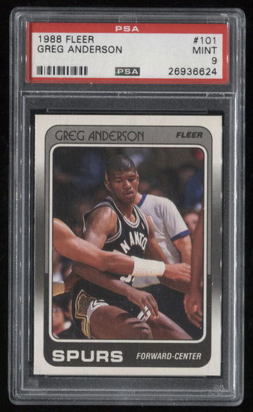 1988 Fleer #101 Greg Anderson PSA 9