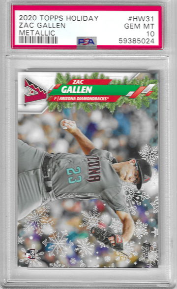 2020 Topps Holiday Zac Gallen Metallic PSA 10