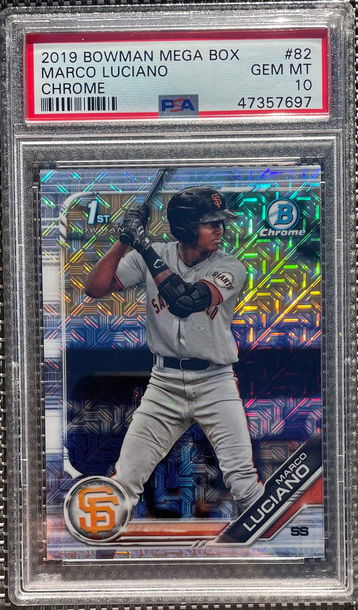 2019 Bowman Chrome Mega Box Marco Luciano PSA 10
