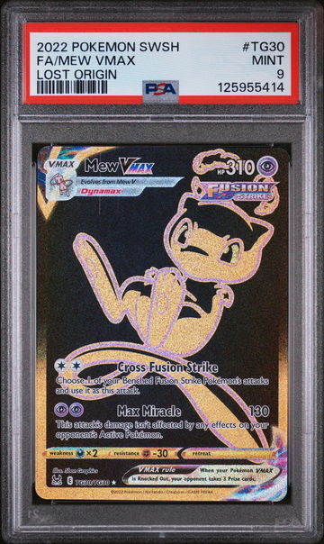 2022 Pokemon Sword and Shield Lost Origin Mew Vmax #TG30 PSA 9