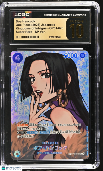 2023 One Piece Kingdoms Of Intrigue Boa Hancock SP Ver. Japanese CGC 10 #OP01-078