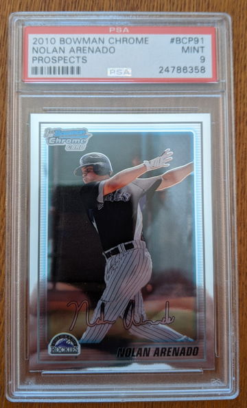 Nolan Arenado 2010 1st Bowman Chrome PSA 9