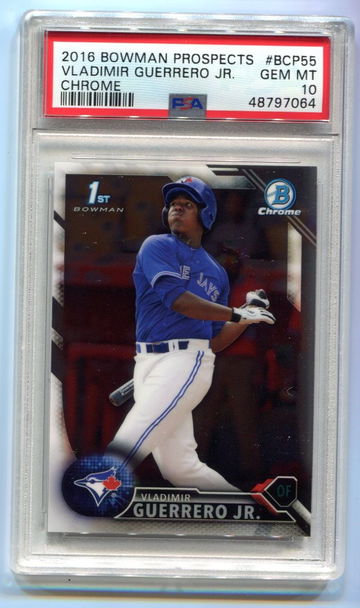 2016 Bowman Chrome Vladimir Guerrero Jr. RC #BCP55 PSA 10 GEM MINT 💎