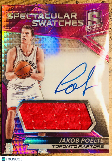 2016 Spectra JAKOB POELTL Spectacular Swatches PINK SP On-Card AUTO /49 🔥