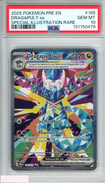 2025 POKEMON PRISMATIC EVOLUTIONS DRAGAPULT EX #165 SPECIAL ILLUS RARE PSA 10