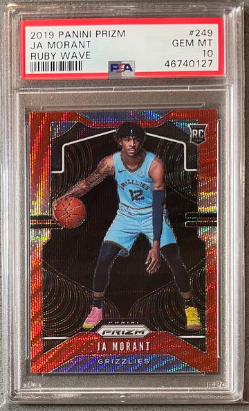 2019-20 Prizm JA Morant Ruby Wave PSA 10