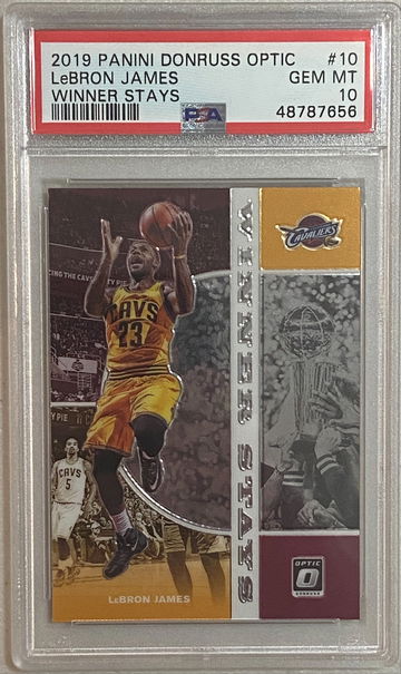 2019 Optic LeBron James Winner Stays PSA 10