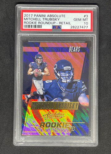 2017 Absolute Mitchell Trubisky Rookie Round Up PSA10