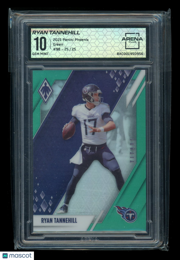2021 Panini Phoenix Green Ryan Tannehill #98 /25 Arena Club 10