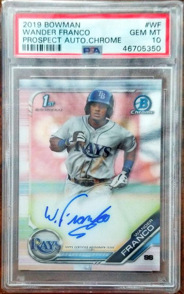 Wander Franco Bowman Chrome Auto PSA 10 