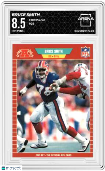 1989 Pro Set Bruce Smith #28 Arena Club 8.5