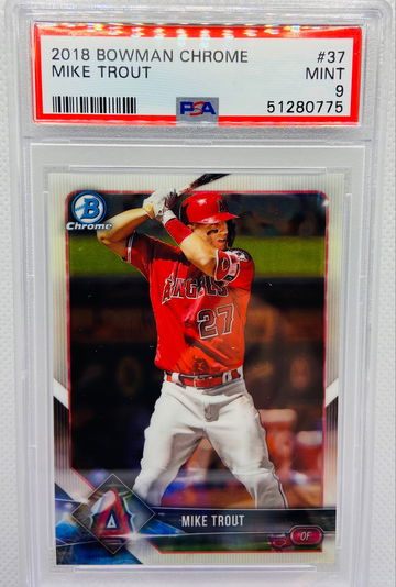 2018 Bowman Chrome Mike Trout PSA 9